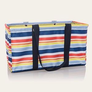 Large utility tote in vista stripe